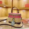 Nuova borsa quadrata piccola portatile invernale da donna moda retrò colore a contrasto monospalla a tracolla obliqua