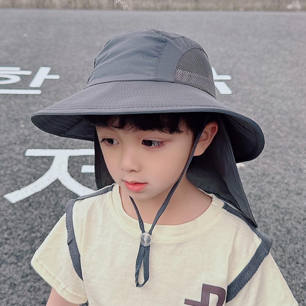 Wide Brim Sunscreen Hat Mesh Beach Hat New Bucket Hat  Summer