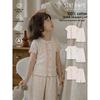 Youyou Girl's Summer Floral Tee & Bottoms Set