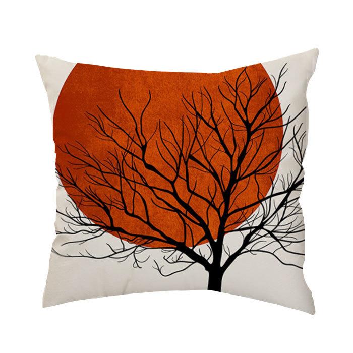 

Простая подушка с пейзажем заката и ветки, короткий плюш, наволочка с принтом, декоративная накидка на спинку дивана 45 * 45 without core