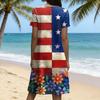 Women's Fashionable Casual Independence Day Print Dress