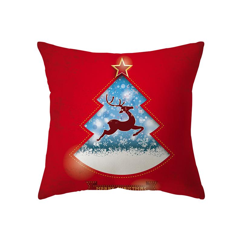 Christmas Theme Christmas Decoration Printing Pattern Cushion Cover Home Living Room Sofa Decoration Pillow Pillow Cover