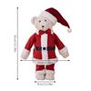 Adorable Christmas Standing Bear Plush Toy Cute Red Bear Figurine For Holiday Decor