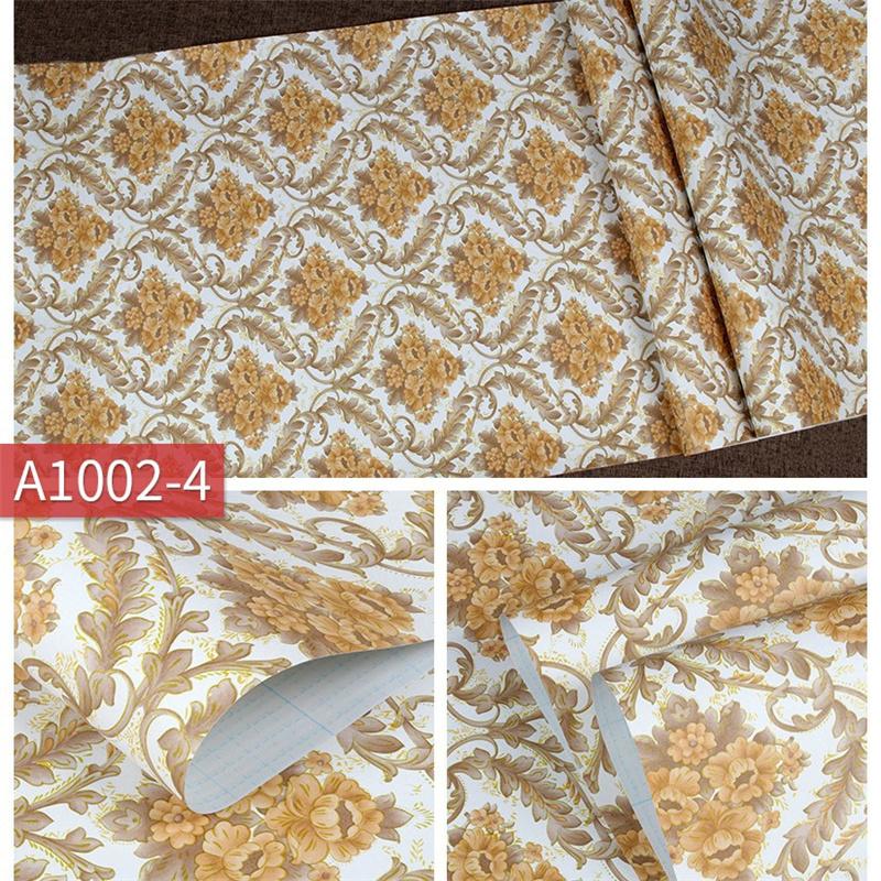 Retro Cegła i Kwiatowy Samoprzylepna Wodoodporna Tapeta Peel & Stick Dekoracja Ścienna Biurko i Meble DIY Zdejmowane Naklejki