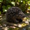 Resin Animal Storage Figurine Hedgehog Statue Ornament, Waterproof Box for Holiday Gift Gardeners Garden, Realistic Indoor Outdoor Landscape