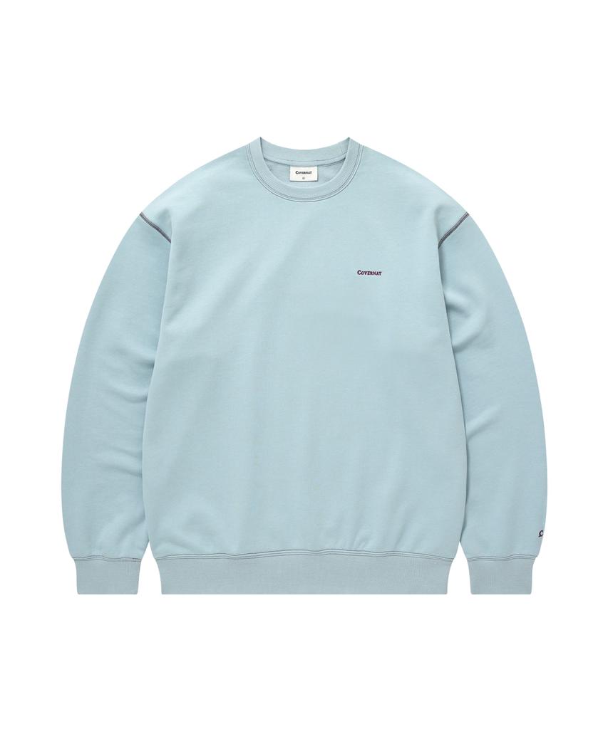 COVERNAT Small Logo Sweatshirt Light Blue
