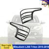 Headlight Tail Light Cover For Mitsubishi L200 Triton 2015-2018 Matte Black Lamp Hood Protector Cover Car Exterior Accessorie