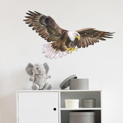 Stickers Muraux Aigle pour Chambre d'Enfant Autocollants Aigle Chauve Auto-Adhésifs pour Chambre à Coucher Maternelle Garde-Robe Décor d'Entrée Stickers Muraux Animaux Amovibles