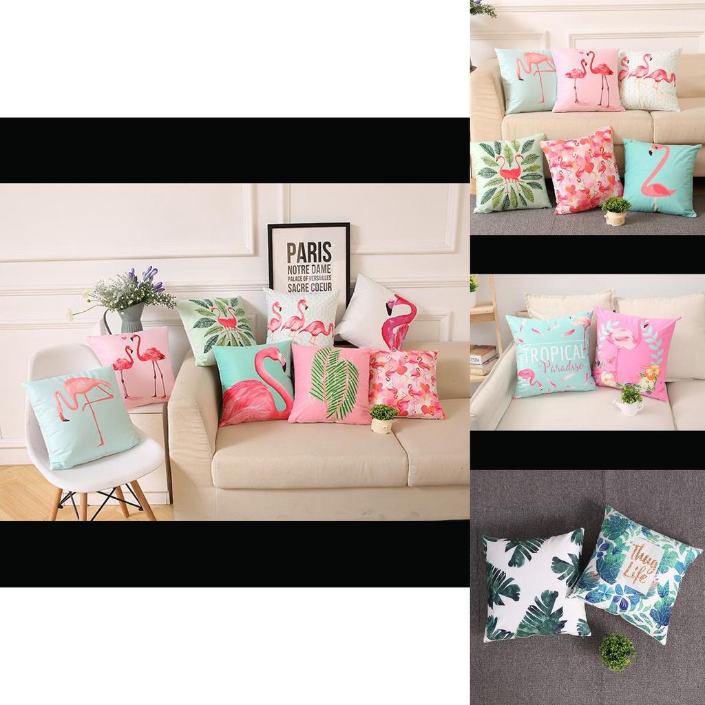 Vielseitiger Flamingo Kissenbezug für Sofasessel mit hochwertigem Baumwollleinen