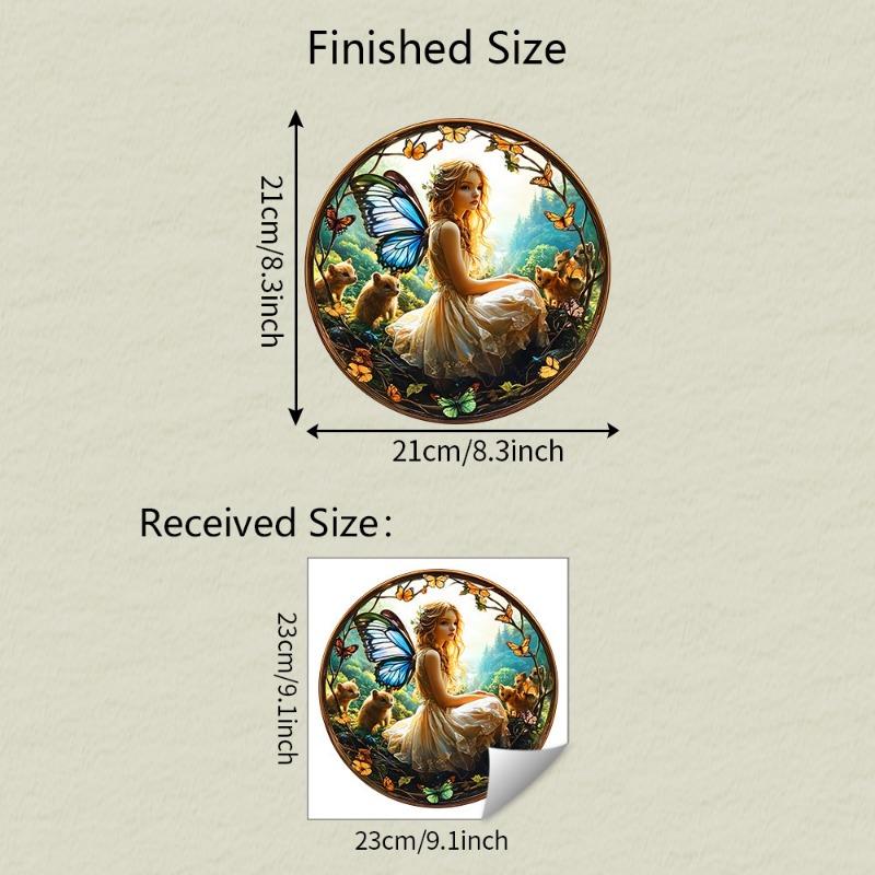 

Fun-JD055 Фея Бабочка Балкон Стекло Окно Украшение Дома Статическое Электричество Наклейка на Окно