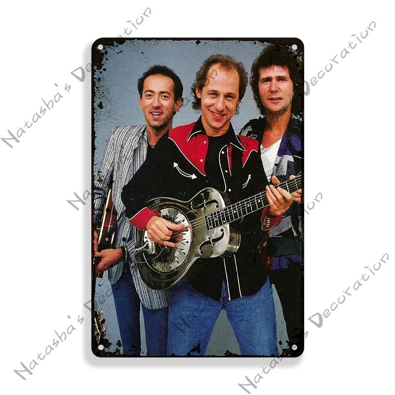 Rock Band Metal Plate DIRE STRAITS Band Decorative Plate Metal Tin Sign Vintage Metal Plaque Bar Club  Signs Wall Decor