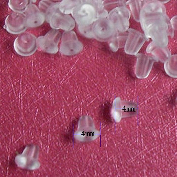 Earring Accessories: Large Silicone Earring Backs, Ear Studs, Posts, Caps & Plugs, 100 Pairs