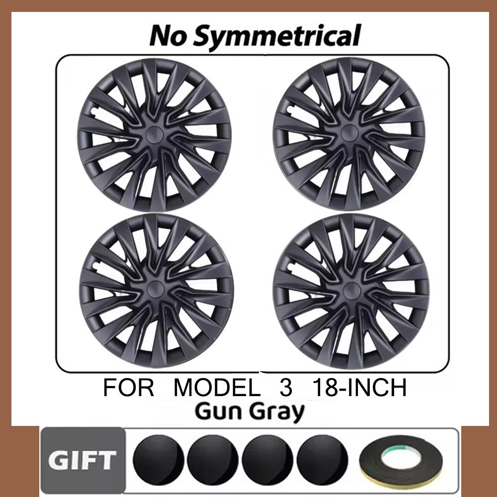 4PCS For Tesla Model 3 Highland 2025-2025 New 18 Inch Blade Replacement Wheel Hub Cover Automotive Hub Cover Full Wheel Cover