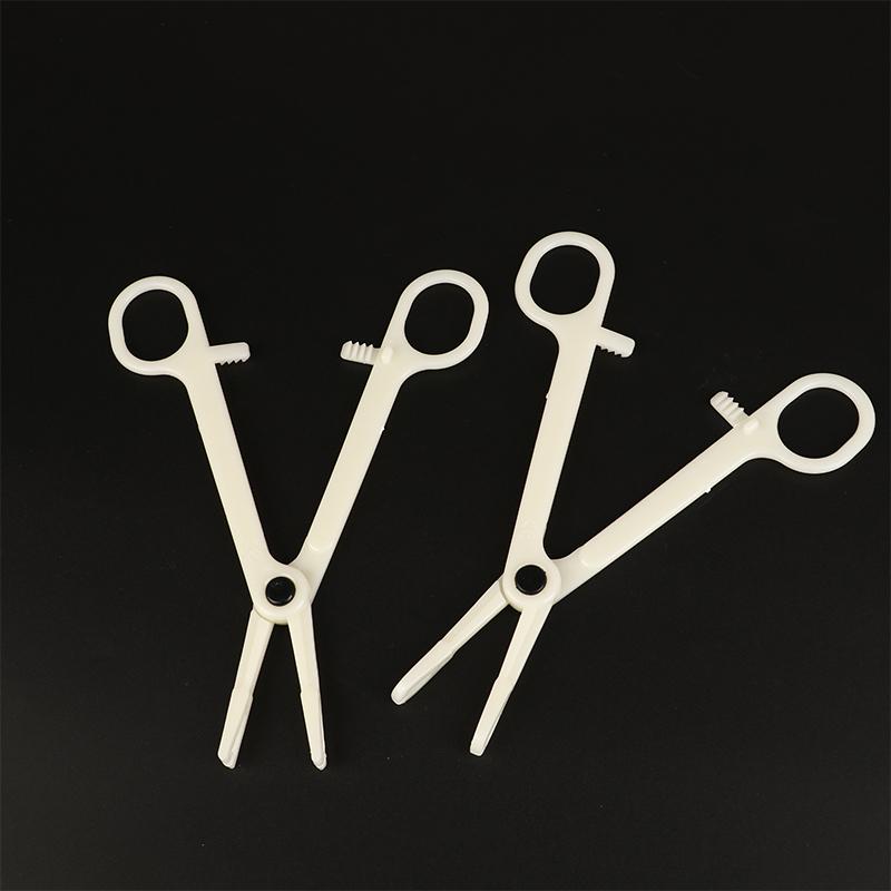 1Pc Disposable Sterile Slotted Round Navel Forceps Clamp Triangle Open Plier Ear Nose Piercing Tools Tattoo Piercing Supply