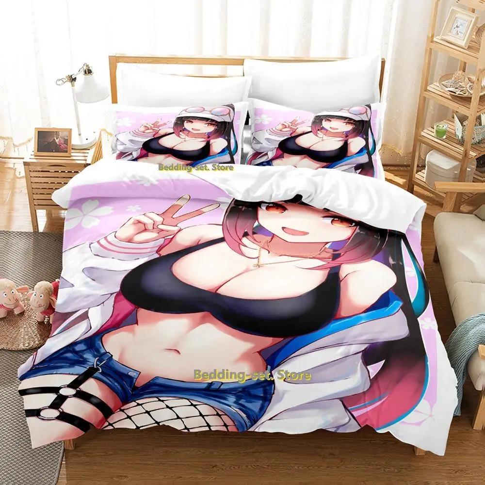 Hana Yomeguri Bedding Set Single Twin Full Queen King Size Bed Set Adult Kid Bedroom Duvetcover Sets Print Anime Bed Sheet Set