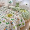 Cartoon Dinosaur Summer Quilt Air Conditioning Quilted Quilts for Kids Teens Skin-Friendly Breathable Thin Blanket Washable