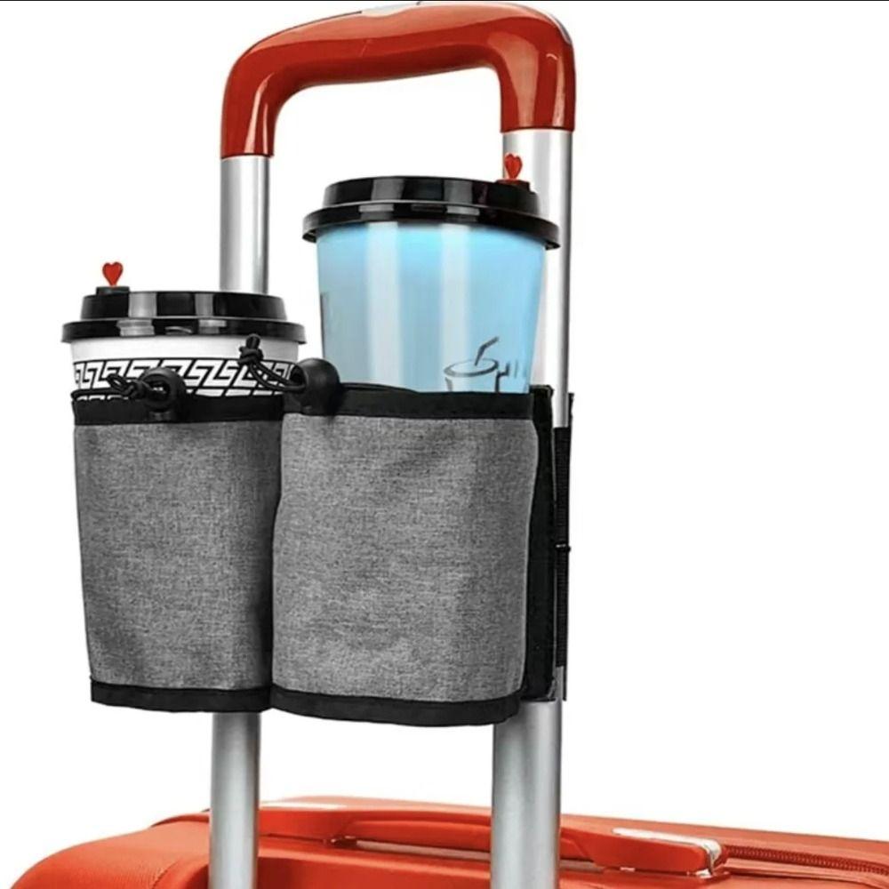 Storage Bag Luggage Drink Bag Hands-Free Suitcase Drink Holder Holder Travel Cup Holder  Airport