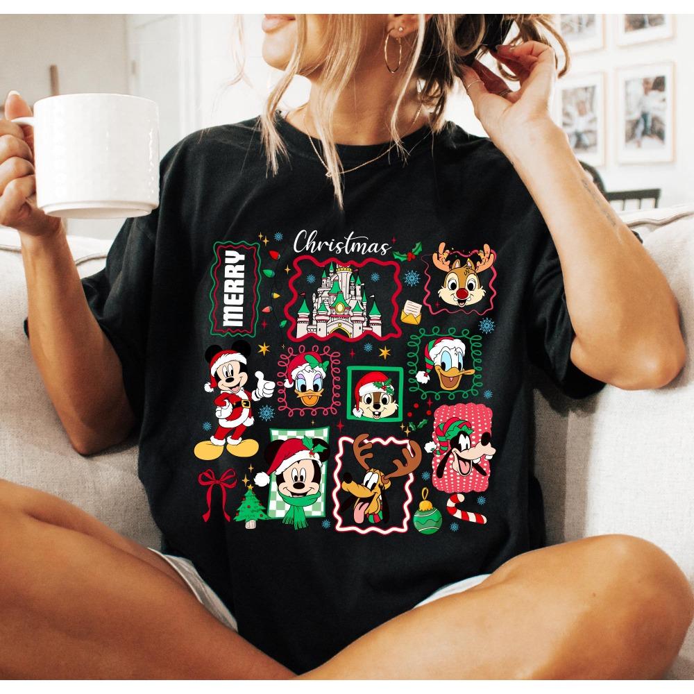 2025 Christmas Unisex Women Summer Tshirts Family Parentchild Clothing Women Unisex Casual Unisex Oversized Short Sleeves Top S
