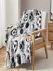 D Print Throw Blanket with Plush Flannel Fleece Perfect for Sofa and Bed  Baseball Rugby Balls Design