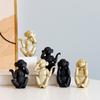 3pcs/set Miniature Monkey Figurines Home Decorative Ornament Crafts for Home Bedroom Dormitory Dormitory Decoration