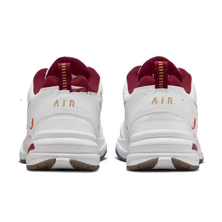 Nike Air Monarch 4 Cushioning Slip Resistant Low top Chunky Sneakers Unisex White IB4607-171(Team366-)