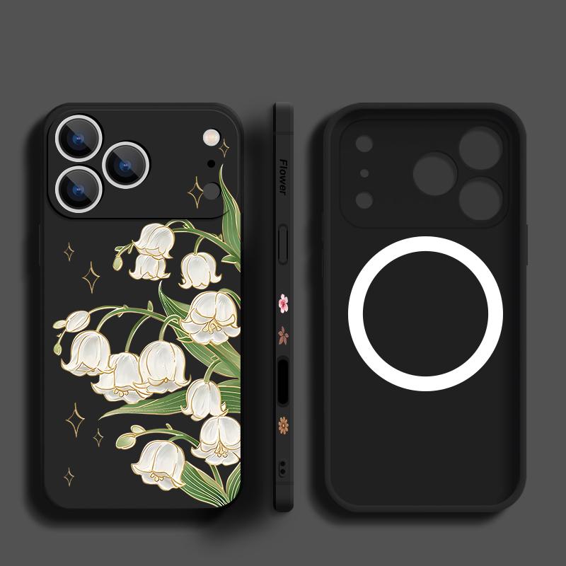 Für iPhone 17 Pro Max Hülle INS Buntes Blumenmuster Magnetisch Für Magsafe Weiche Hülle Für iPhone 16 15 14 13 Pro Max 17E 16E
