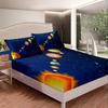 Space Planet Pattern Mattress Four-piece Bedding Set Bedroom Dormitory Bedding Decoration