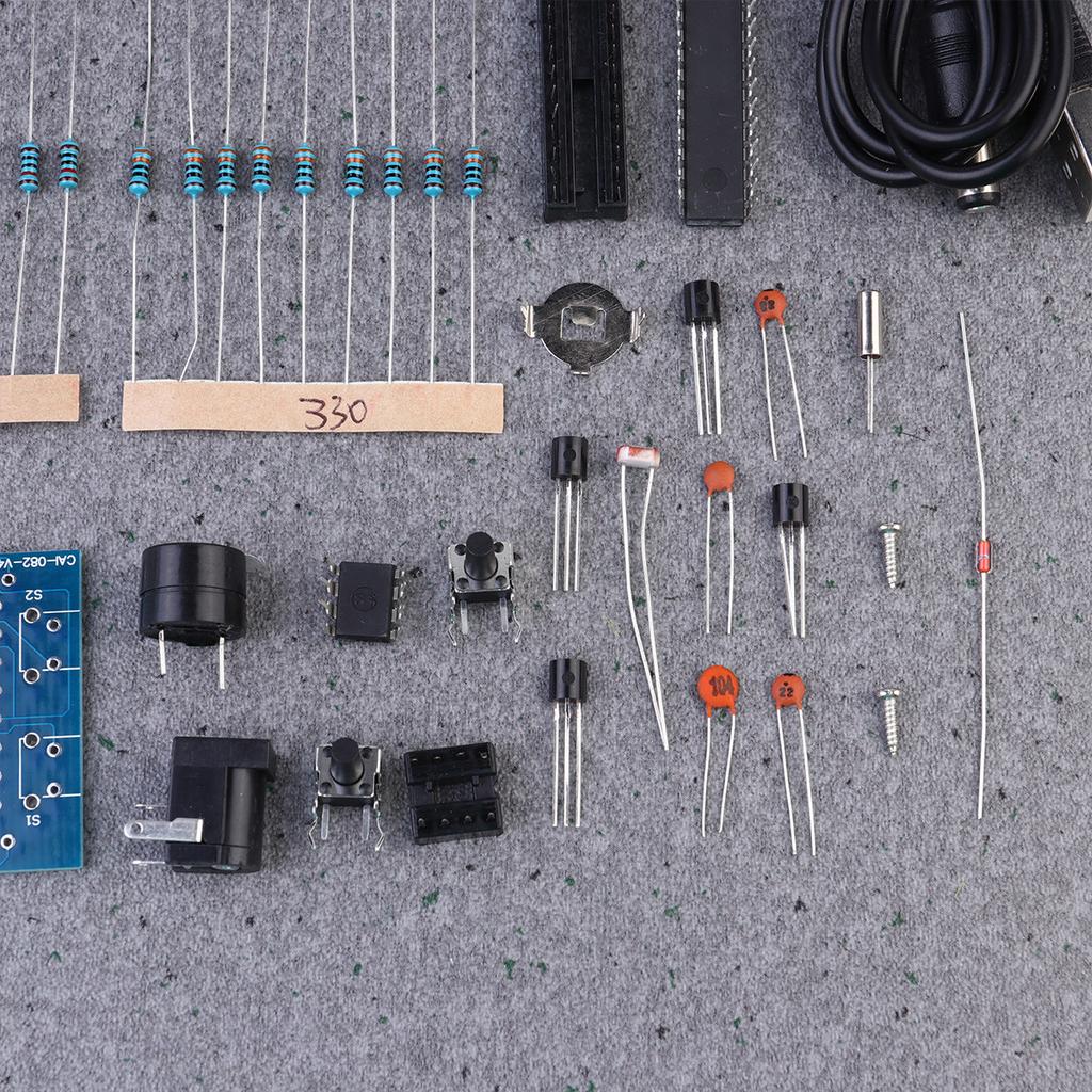 Scm Clock Kit Blue Single Chip Microcomputer Digital Clock DIY Easy Learning Long Time Use No Harmful Substances