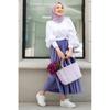 Elastic Waist Balloon Sleeve Mini Shirt