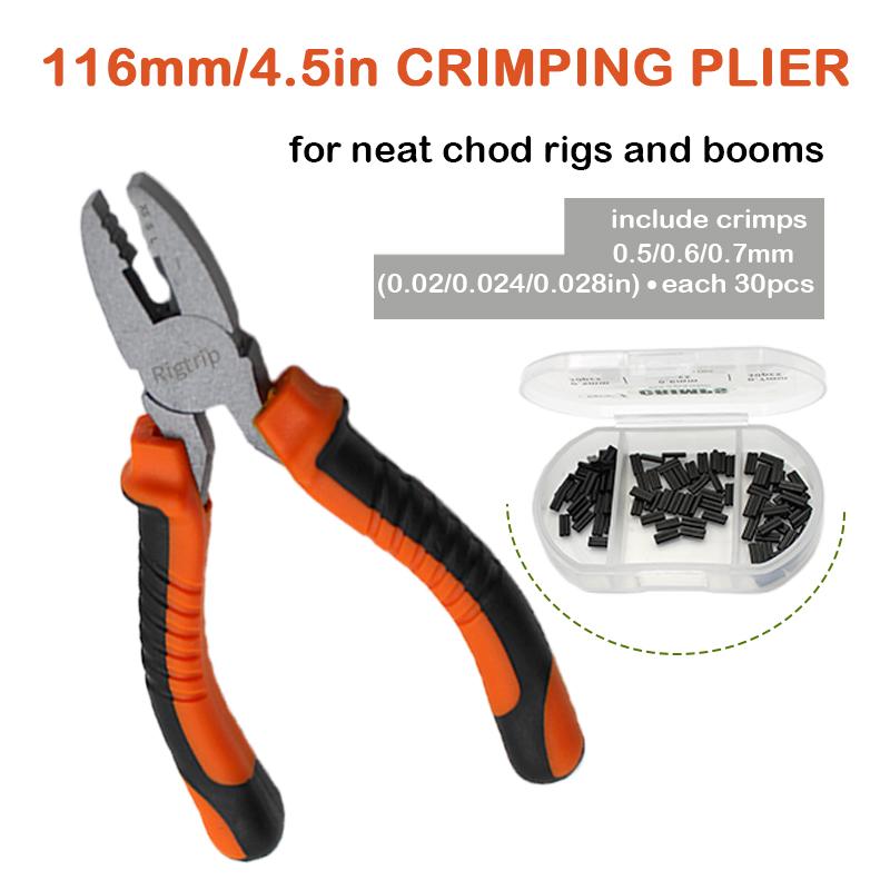 

Набор для ловли карпа Обжимной инструмент Подходит для фторуглеродных жестких звеньев Обжимные приспособления 0,5/0,6/0,7 мм для снастей Chod Rig Ronnie Rig End