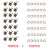 100pcs Double Hook/open Jump Ring Opening Bead Tip Knot Cap Silver Flip Cap Crimping End Cap End Cap Terminator Clamp End Tip for Jewelry Making