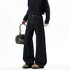 American Primary Color Jeans Men's Trendy Brand New Retro Splicing High-end Wide-leg Casual Trousers