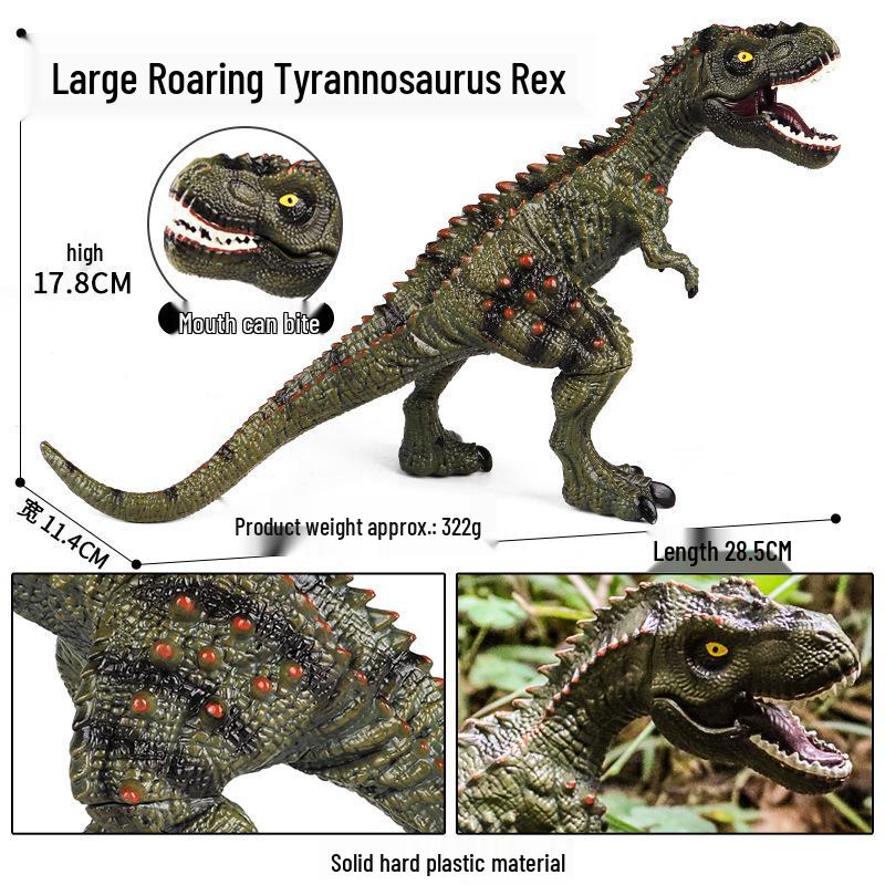 Large Red Roaring Dinosaur Model: Tyrannosaurus Rex, Spinosaurus, Allosaurus