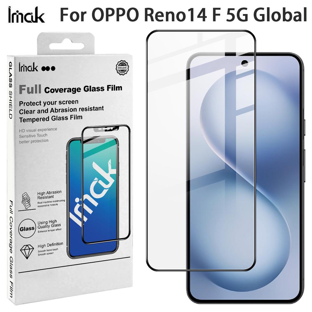 Für OPPO Reno14 F 5G Global Glas IMAK Vollständige Abdeckung Gehärtetes Glas Folie Pro+ Serie