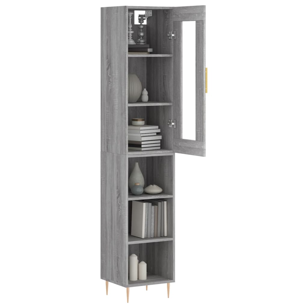 Highboard Gray Sonoma 34.5 x 34 x 180 cm Particleboard