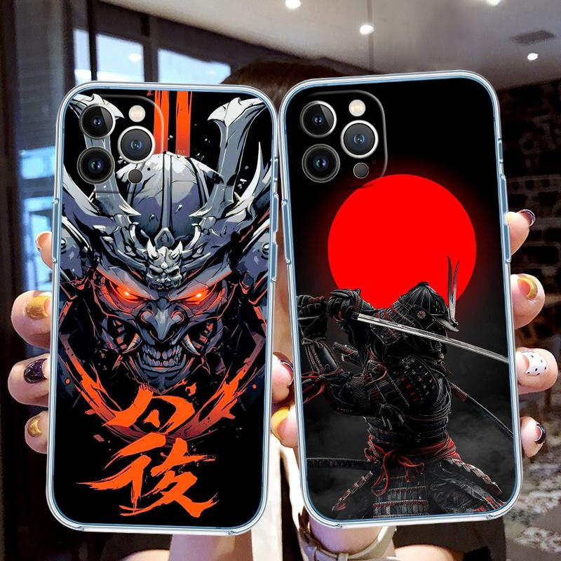 PP41 Japanische Samurai-Maske Handyhülle für Motorola Moto Edge 20 30 40 50 S30 Fusion Ultra Pro Neo Lite + G200 G23