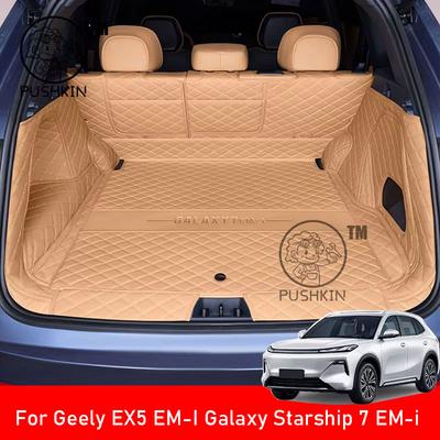 Für Geely EX5 EM-I Geely Galaxy Starship 7 EM-i 2025 2026 Kofferraummatten Leder Hinterer Laderaum Wasserdicht Teppich Aufbewahrungsmatte