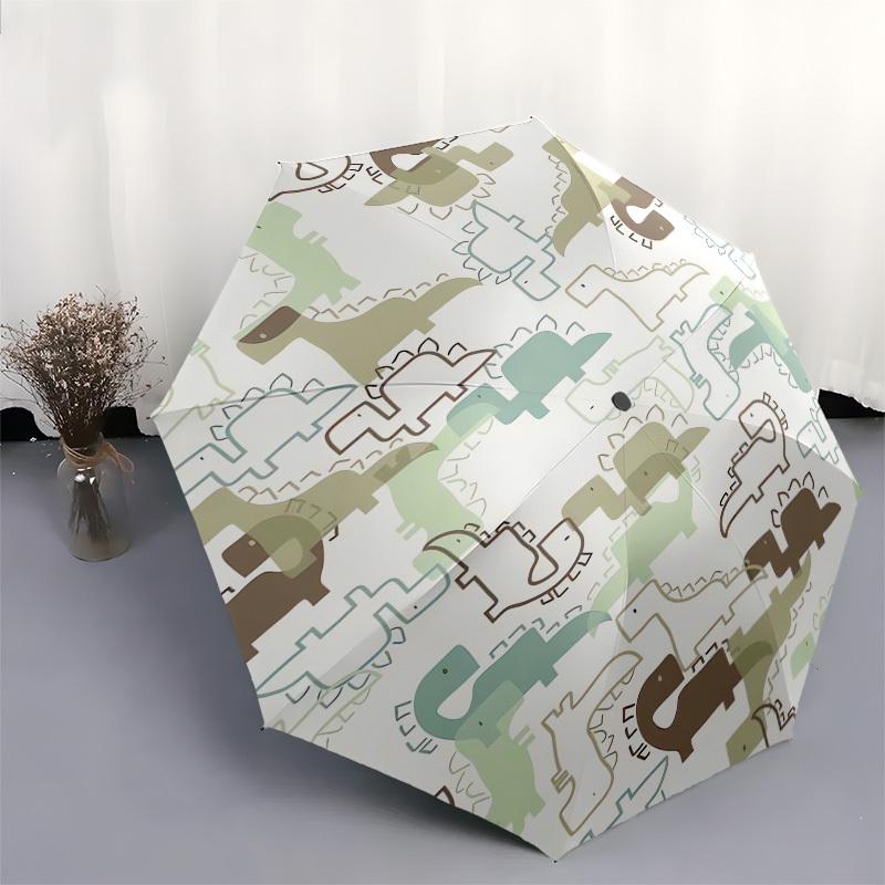 1pc Dinosaur Pattern Design Umbrella with Plastic Handle,Suitable for All Seasons UmbrellaPT517