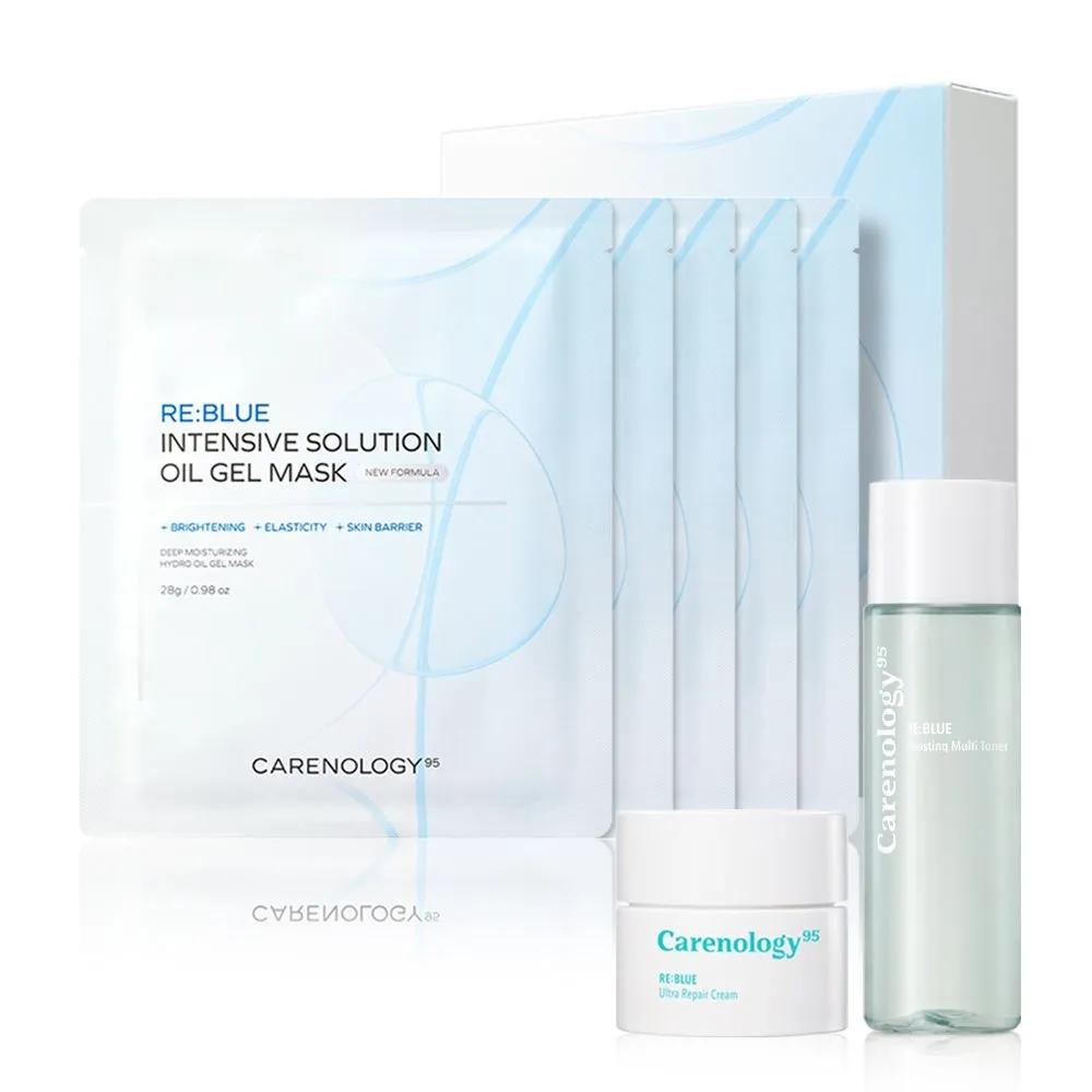 CARENOLOGY95 Reblue Oil Gel Mask Facial Whitening Moisturizing Pack (5 Sheets)