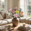 Real Touch Simulated Flower Handmade Silk Fake Bouquets Artificial Flower Branch  Window Display