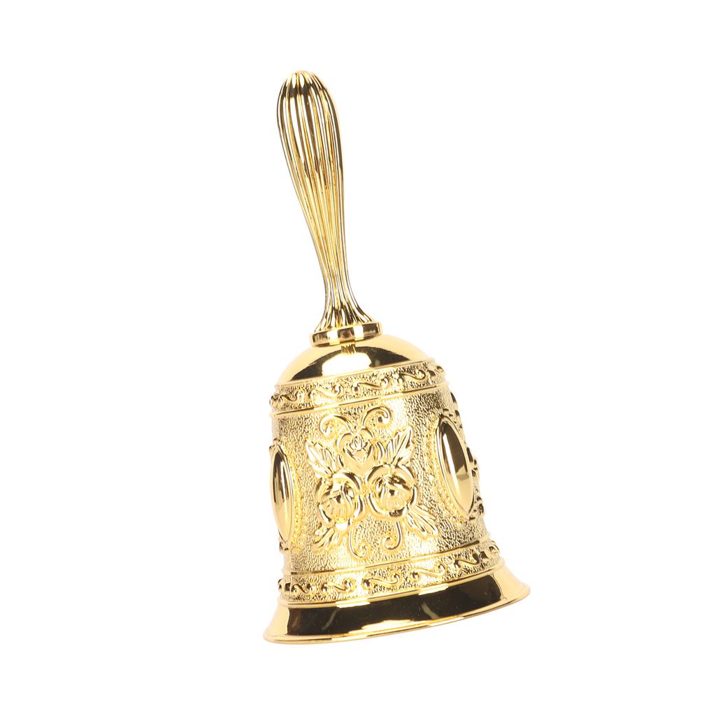 Golden Hand Ring Bell Reljeefne Kuldne Call Bell restoraniteeninduse Käsikell pulmadeks