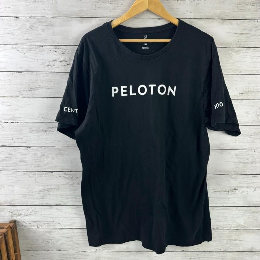Peloton Men’s 2XL Black Short Sleeve Century 100 Cycling Cotton Casual Unisex T-Shirt XXXXL