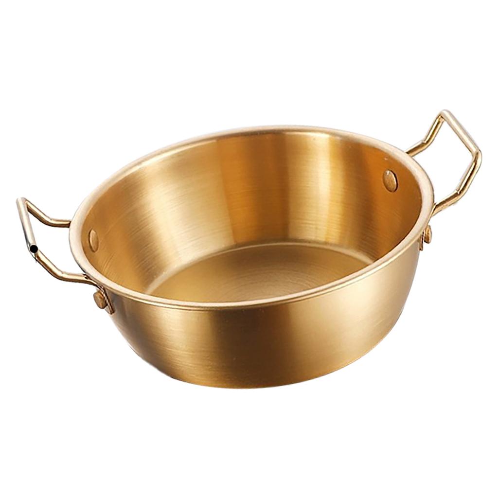 Double Ear Snack Bowl Multifunctional 304 Stainless Steel Noodle Bowl for Home Restaurant