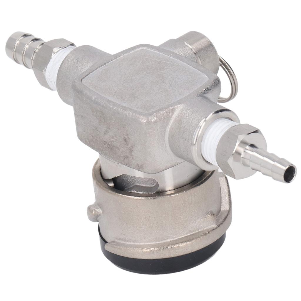 Keg Tap Distributor Stainless Steel 5/16in D System Beer Keg Coupler with 2pcs Clamp for Wine