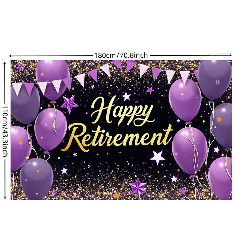 

Украшение вечеринки по случаю выхода на пенсию 180x110 см Ткань Счастливого выхода на пенсию Письмо Баннер Фотобудка Фон Для Женщин Мужчин 2025 Новинка