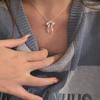 Bow pendant, long collarbone chain, women's light luxury niche design, high sense temperament, neck chain, girlfriend tide