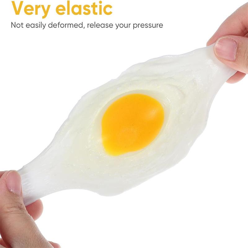 Funky Egg Squishy Ball Clear Squeeze Splat Ball Easter Basket Fillers Squishies Fun Toy Anxiety Reducer for Kids Adults