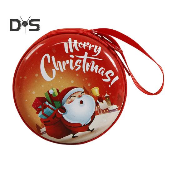 

Детский кошелек для монет, круглый рождественский кошелек с мультяшным рисунком, застежка-молния, монетница со шнурком для детей, монет, денег, ключей, конфет B