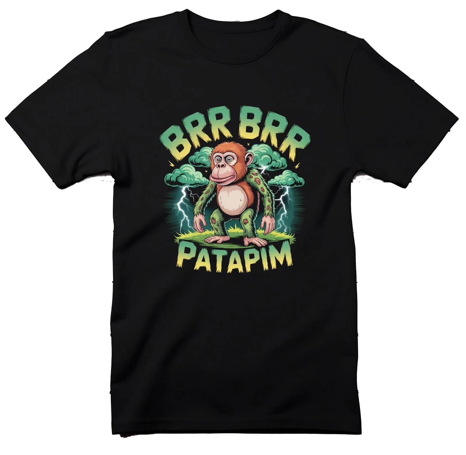 Italian Brainrot, Funny Meme, Brr Brr Patapim T Shirt, Funny Monkey Tee, XL