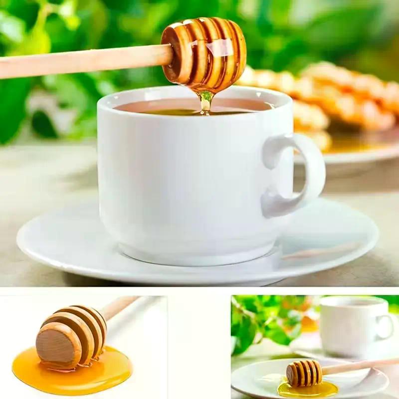 1set Of 25/50 Wooden Honey Spoons, Suitable For Small Hugo Jams, Easy To Carry, Perfect For Weddings And Parties